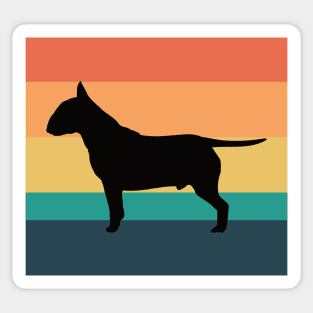 Vintage Sunset Bull Terrier Dog Owner Gift Sticker